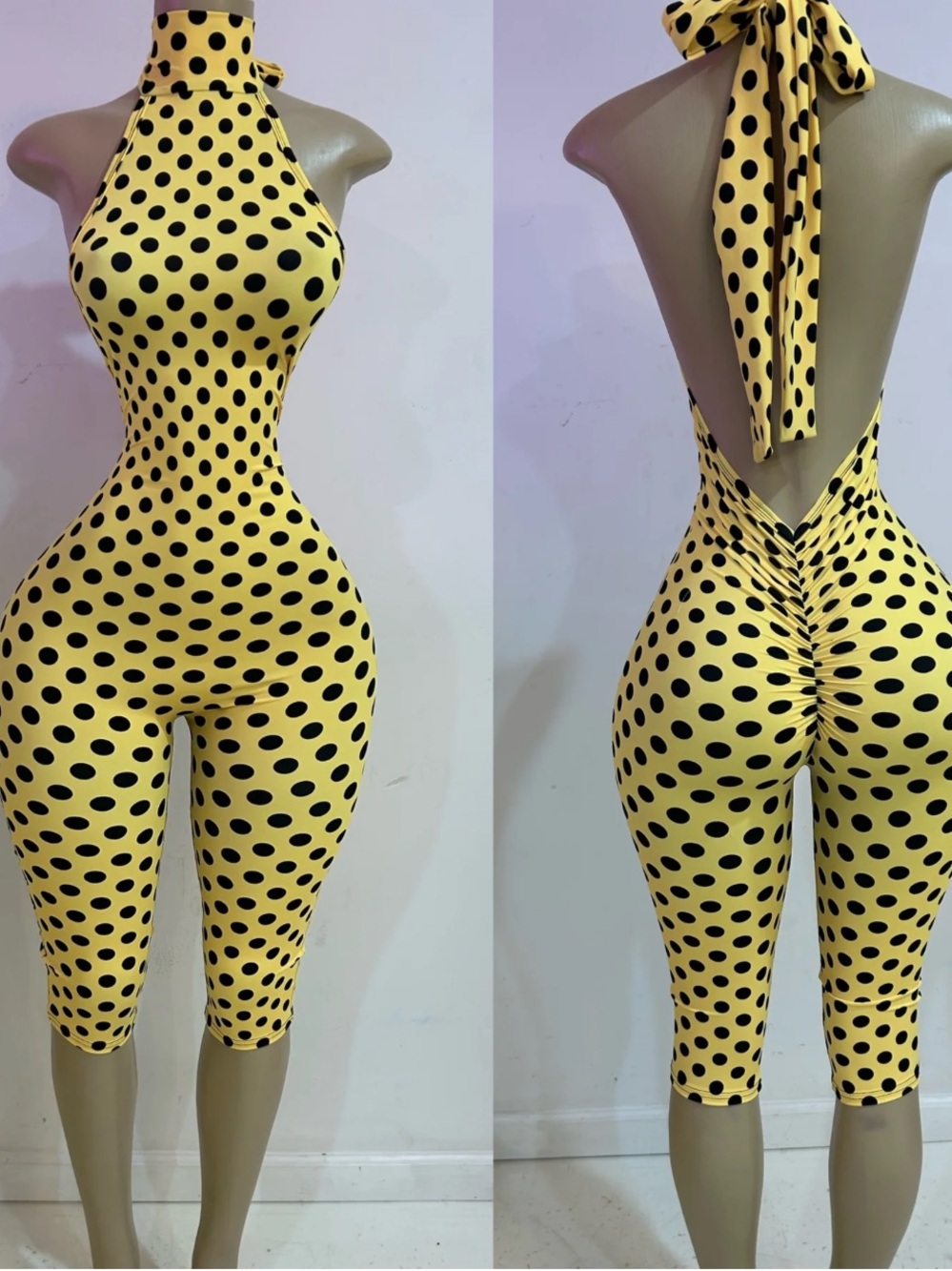 JLorraine Designs Daisy Yellow Jumpsuit Size Medium